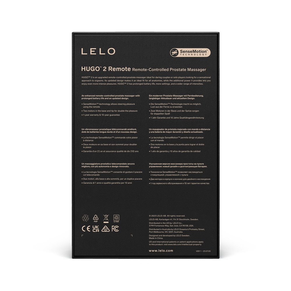 LELO Hugo 2 Remote Controlled Prostate Massager Black 6 LELO Hugo 2 Remote Controlled Prostate Massager Black - Image 5