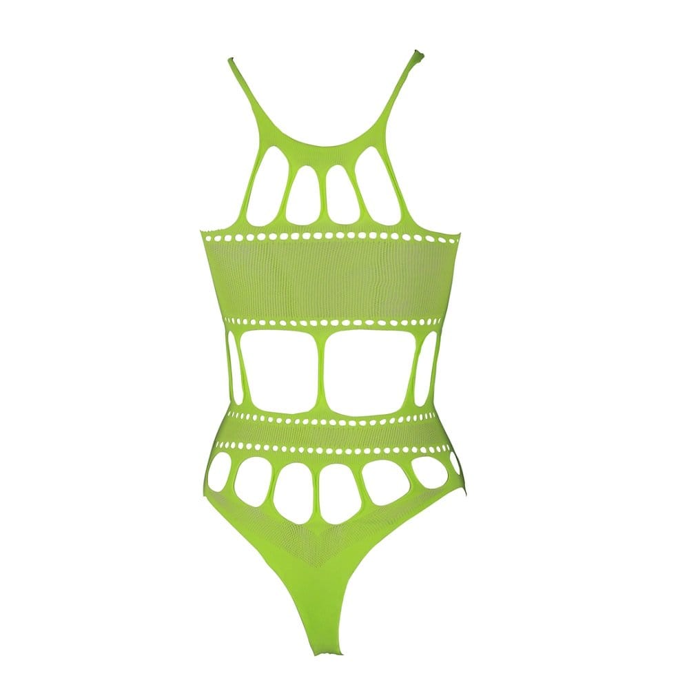 Cut Out Thong Bodysuit Neon Green Plus Size 9 Cut Out Thong Bodysuit Neon Green Plus Size - Image 8
