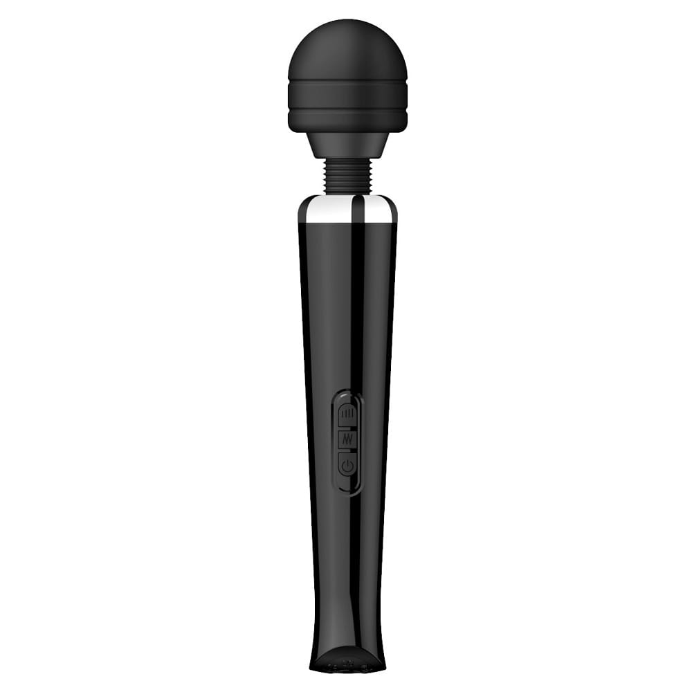 Loving Joy Rechargeable Magic Wand Vibrator Black 2 Loving Joy Rechargeable Magic Wand Vibrator Black - Image 1