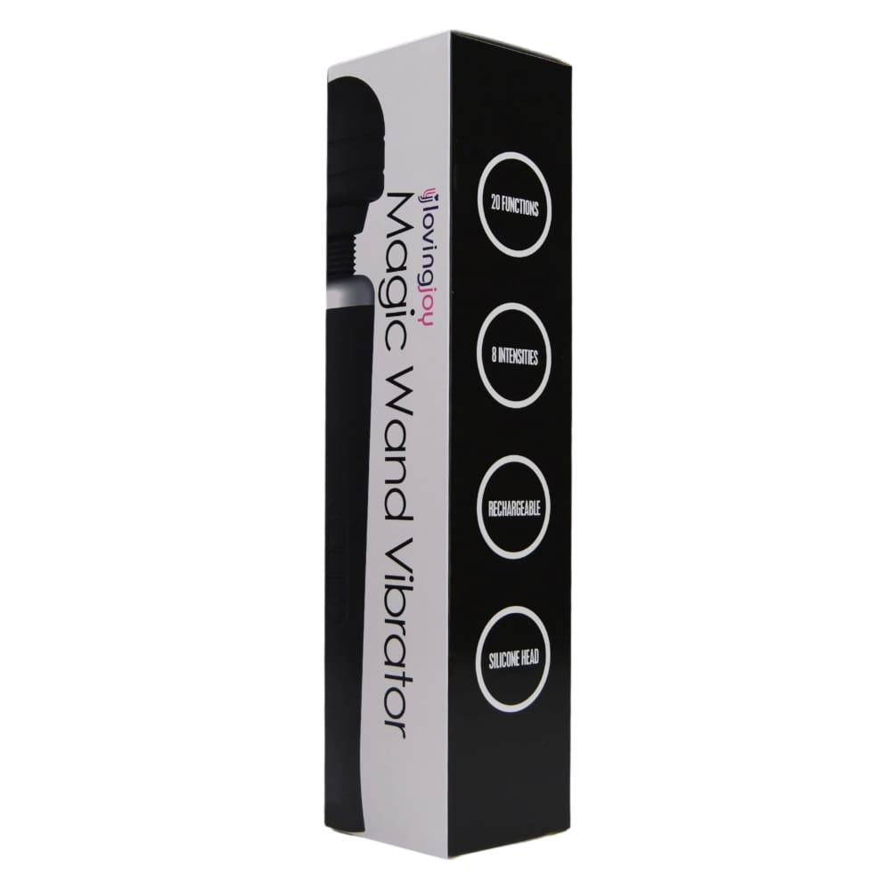 Loving Joy Rechargeable Magic Wand Vibrator Black 8 Loving Joy Rechargeable Magic Wand Vibrator Black - Image 7