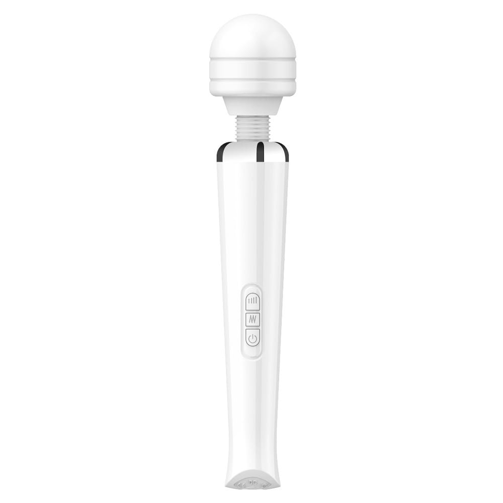 Loving Joy Rechargeable Magic Wand Vibrator White 2 Loving Joy Rechargeable Magic Wand Vibrator White - Image 1