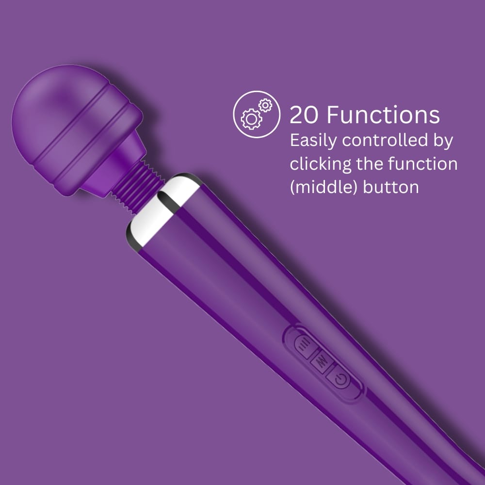Loving Joy Rechargeable Magic Wand Vibrator Purple 6 Loving Joy Rechargeable Magic Wand Vibrator Purple - Image 5