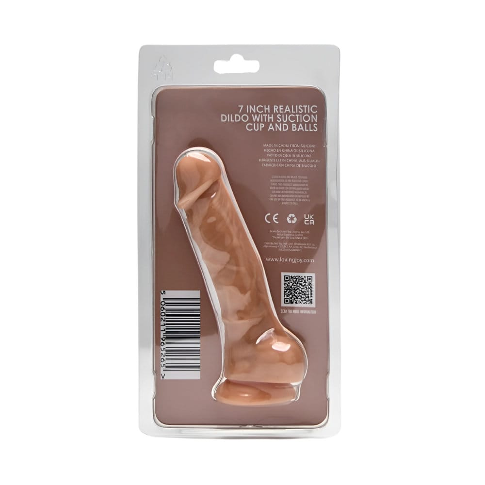 Loving Joy 7 Inch Realistic Silicone Dildo with Suction Cup and Balls Vanilla 9 Loving Joy 7 Inch Realistic Silicone Dildo with Suction Cup and Balls Vanilla - Image 8