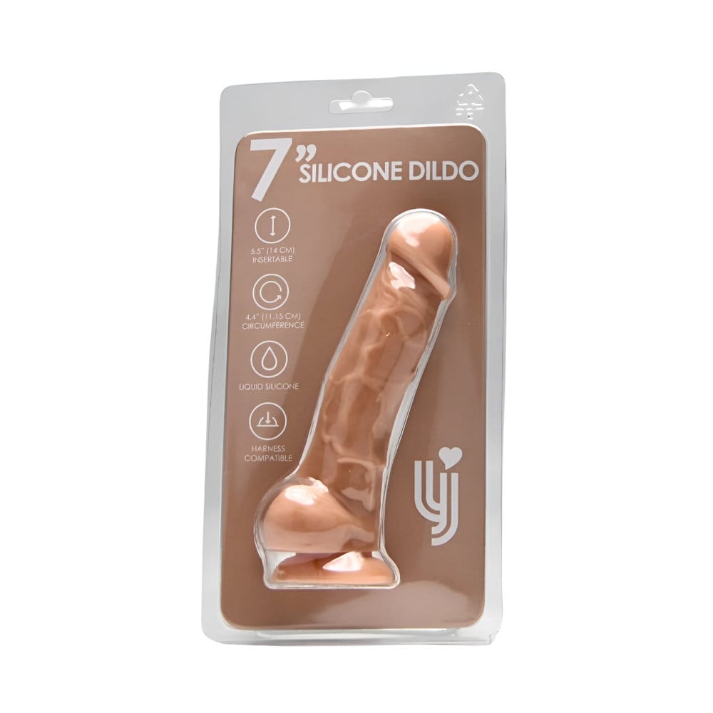 Loving Joy 7 Inch Realistic Silicone Dildo with Suction Cup and Balls Vanilla 8 Loving Joy 7 Inch Realistic Silicone Dildo with Suction Cup and Balls Vanilla - Image 7