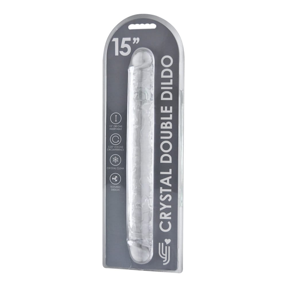 Loving Joy 15 Inch Double Ended Dildo Clear 7 Loving Joy 15 Inch Double Ended Dildo Clear - Image 6