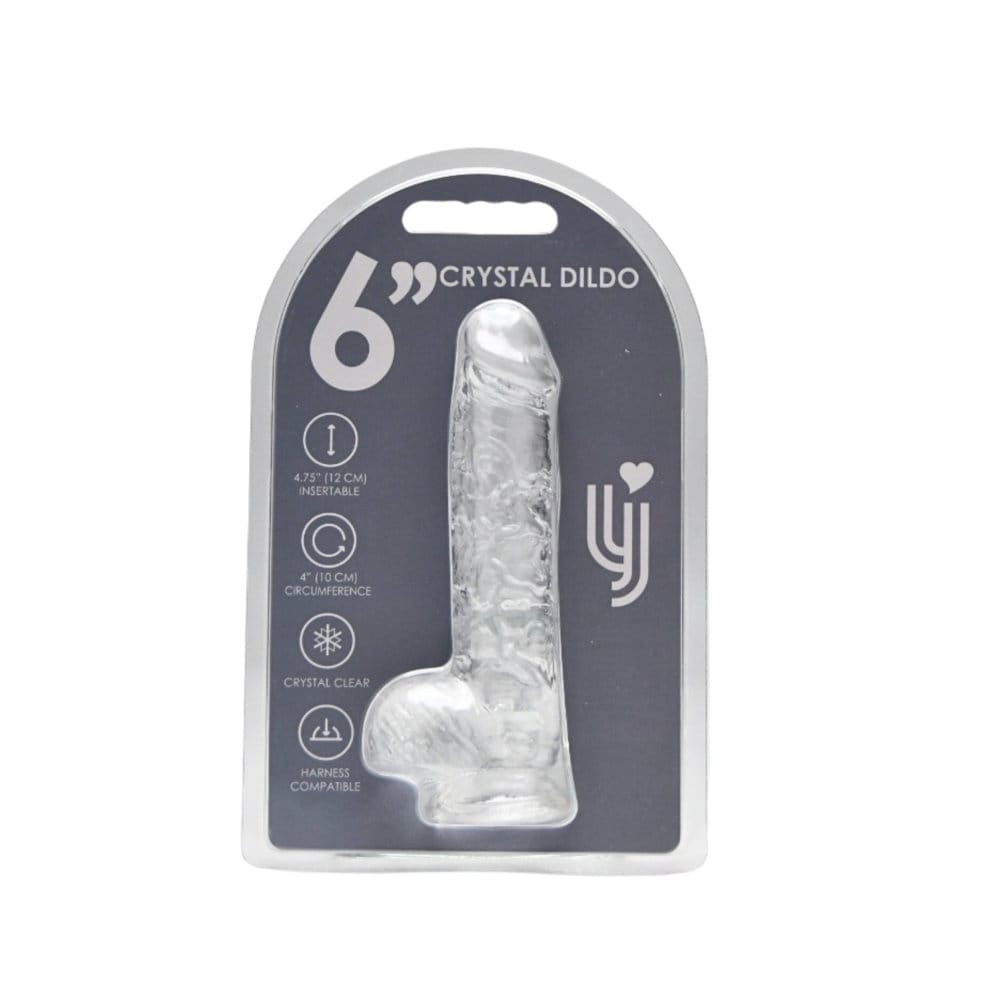 Loving Joy 6 Inch Dildo with Balls Clear 11 Loving Joy 6 Inch Dildo with Balls Clear - Image 10