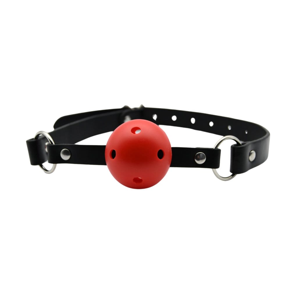 Bound to Play Breathable Ball Gag Red 5 Bound to Play Breathable Ball Gag Red - Image 4