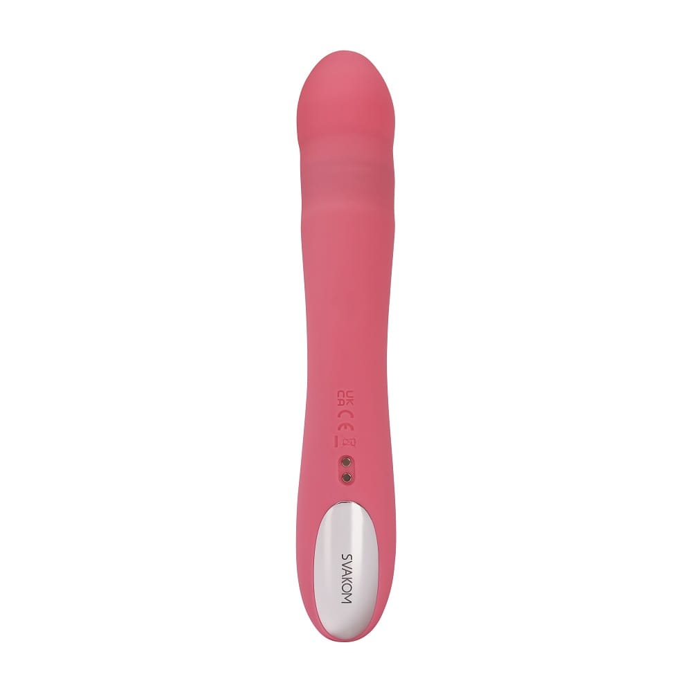 Svakom Avery Thrusting Vibrator with Clitoral Stimulator Pink 6 Svakom Avery Thrusting Vibrator with Clitoral Stimulator Pink - Image 5