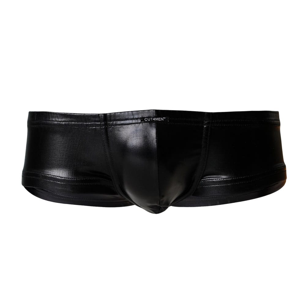 C4M Booty Shorts Black Leatherette 2 C4M Booty Shorts Black Leatherette - Image 1