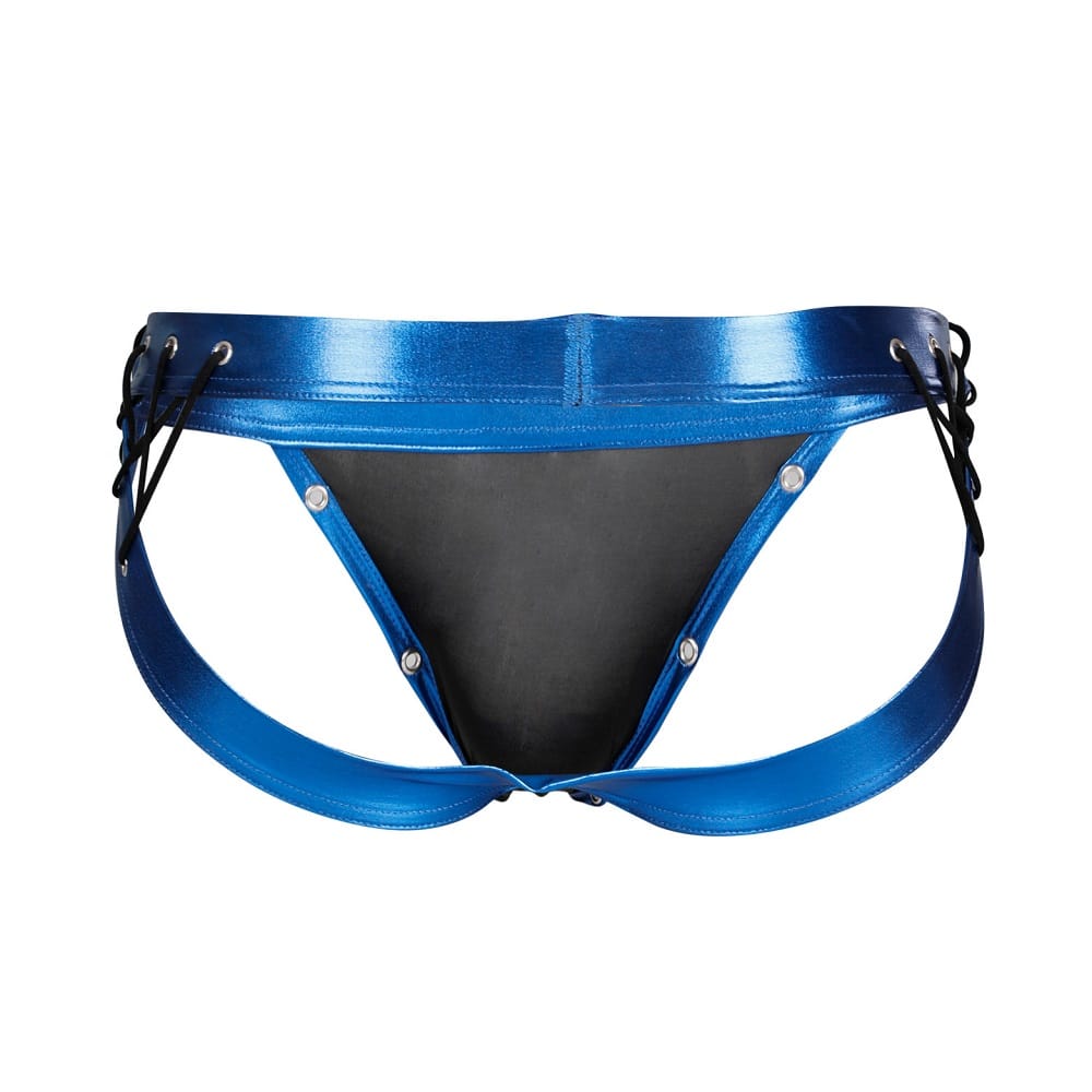 C4M Desire Jockstrap Blue Leatherette 4 C4M Desire Jockstrap Blue Leatherette - Image 3