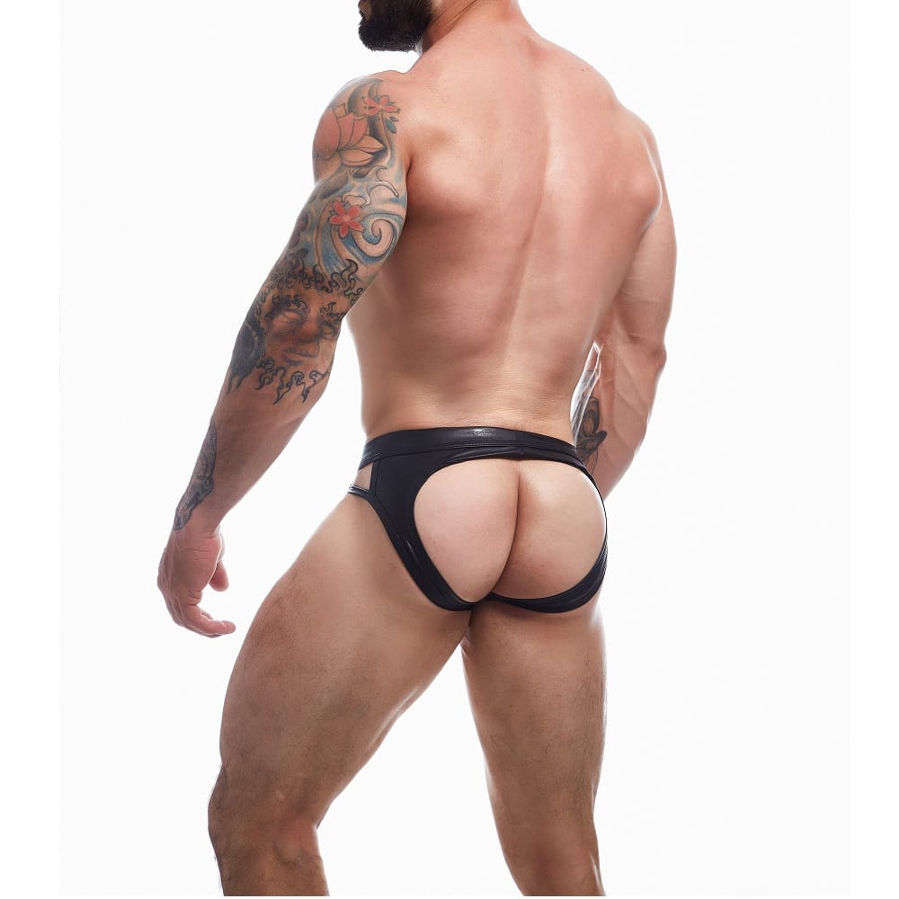C4M Dungeon Black Leatherette Jockstrap 4 C4M Dungeon Black Leatherette Jockstrap - Image 3