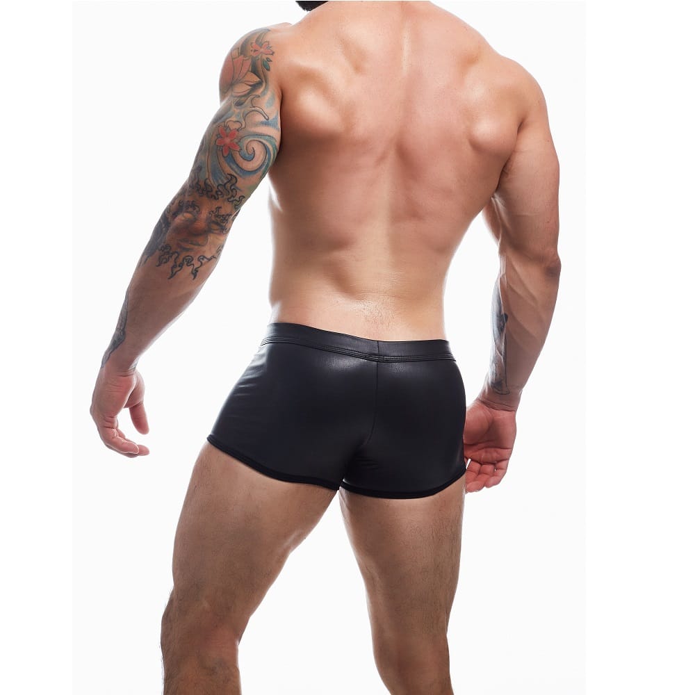 C4M Peekaboo Black Leatherette Mini Pants 4 C4M Peekaboo Black Leatherette Mini Pants - Image 3