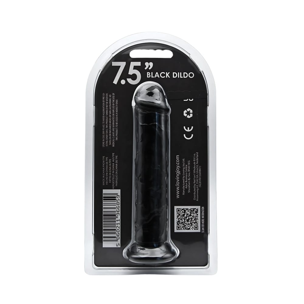 Loving Joy 7.5 Inch Suction Cup Dildo Black 6 Loving Joy 7.5 Inch Suction Cup Dildo Black - Image 5
