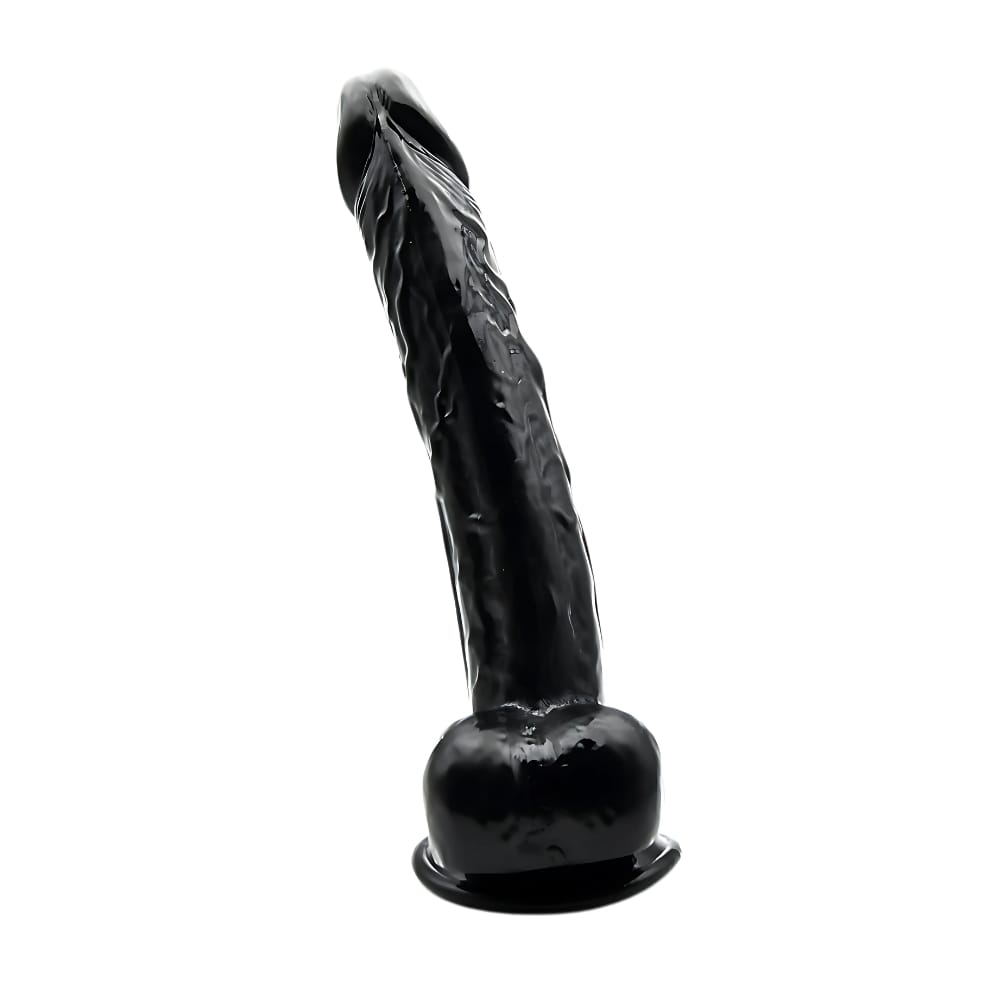 Loving Joy 11 Inch Dildo with Balls Black 4 Loving Joy 11 Inch Dildo with Balls Black - Image 3
