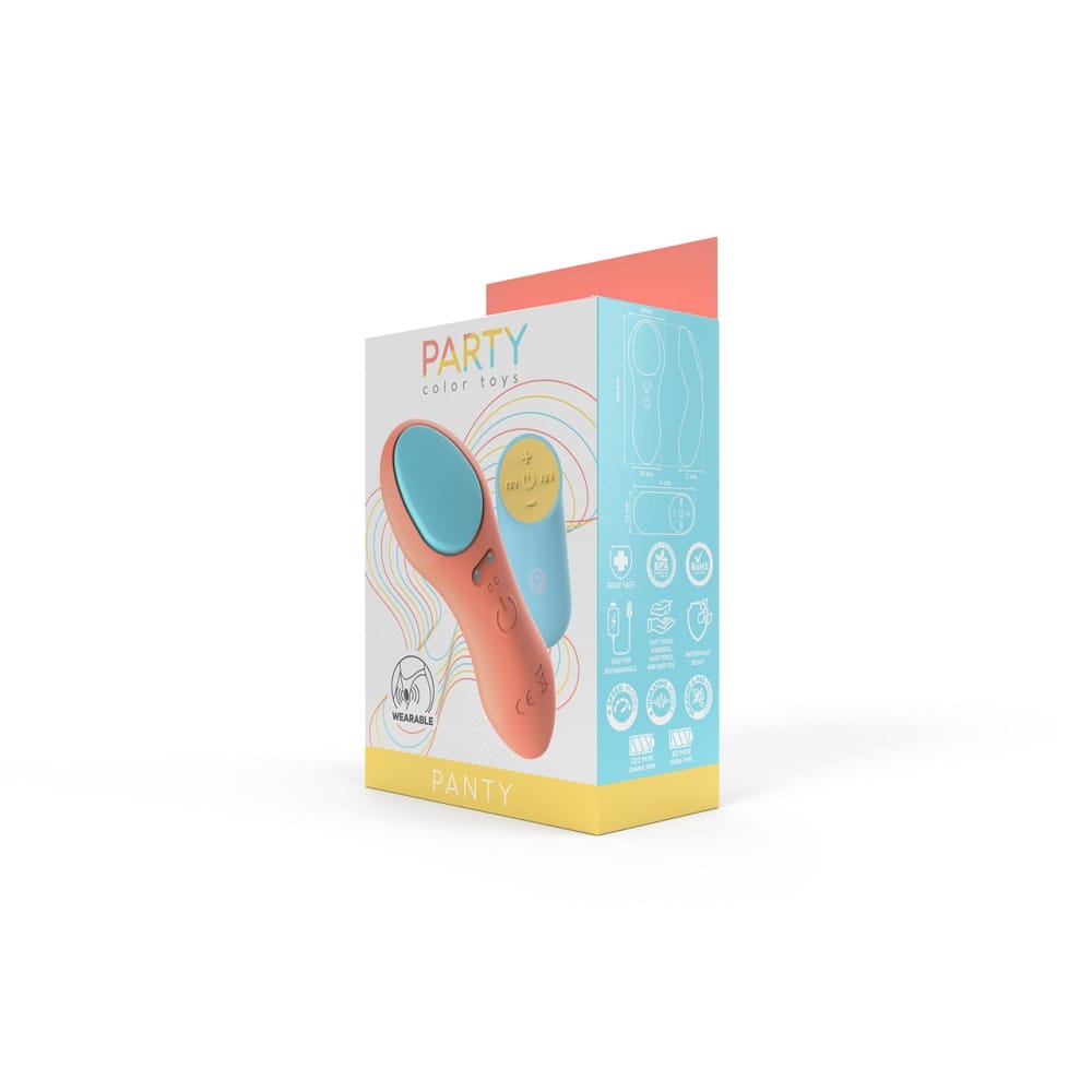 Party Color PANTY Remote Control Vibrator Orange 10 Party Color PANTY Remote Control Vibrator Orange - Image 9