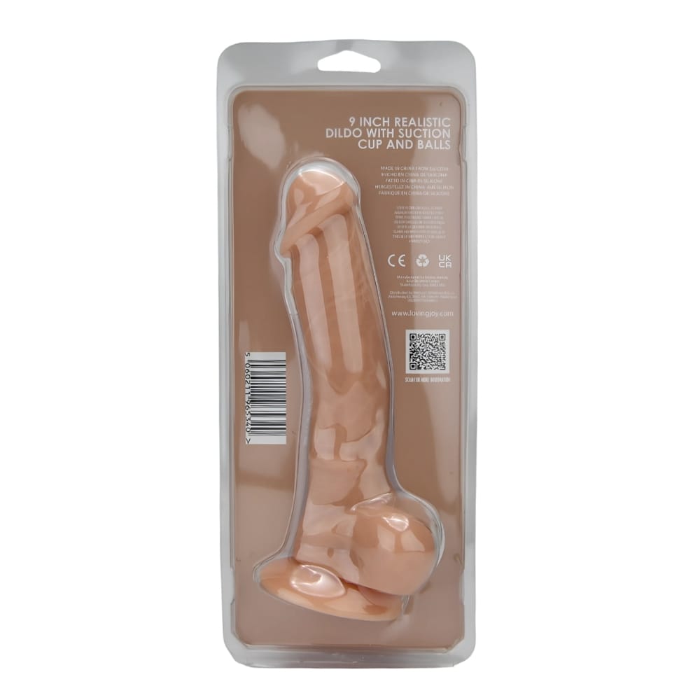 Loving Joy 9 Inch Realistic Silicone Dildo with Suction Cup and Balls Vanilla 10 Loving Joy 9 Inch Realistic Silicone Dildo with Suction Cup and Balls Vanilla - Image 9