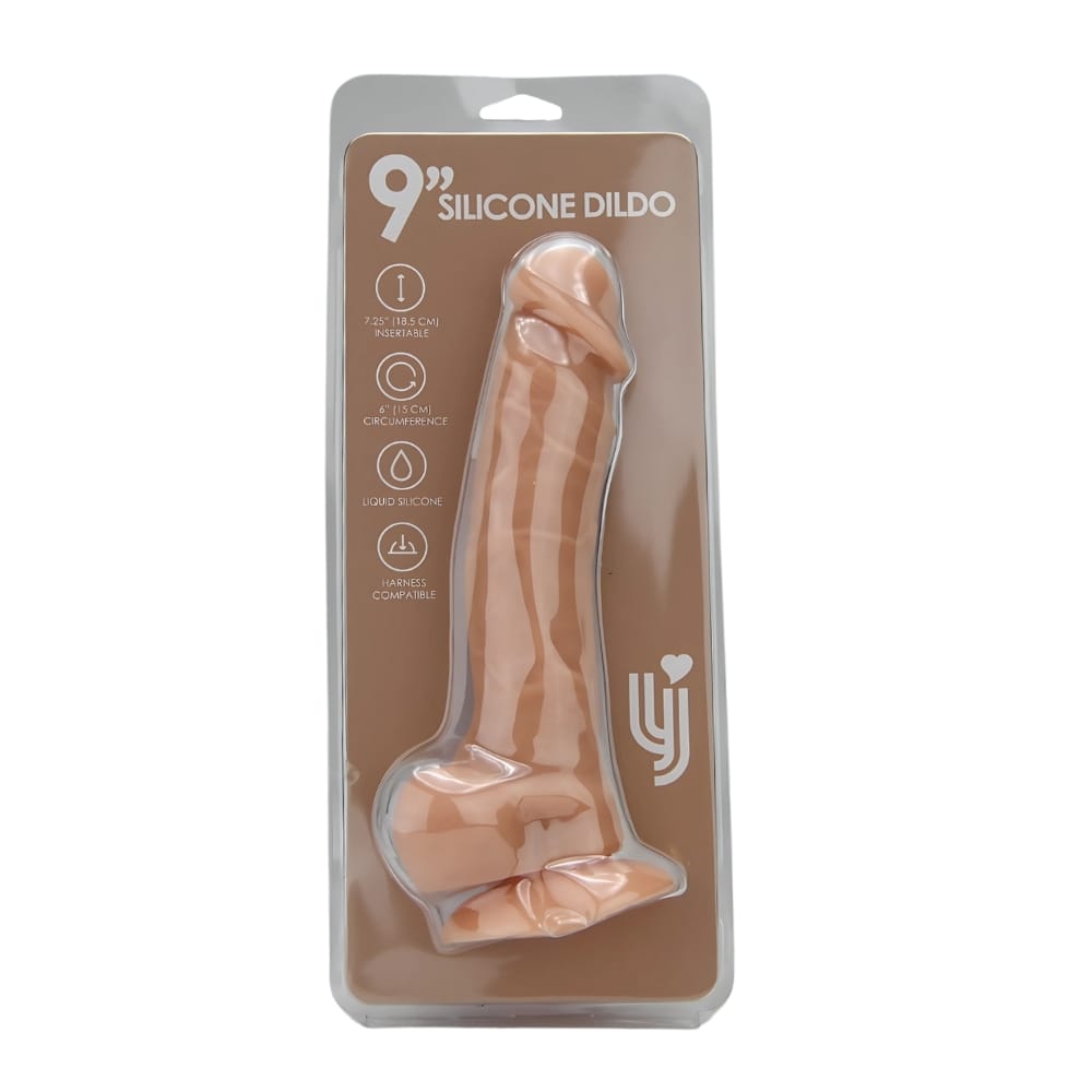 Loving Joy 9 Inch Realistic Silicone Dildo with Suction Cup and Balls Vanilla 9 Loving Joy 9 Inch Realistic Silicone Dildo with Suction Cup and Balls Vanilla - Image 8