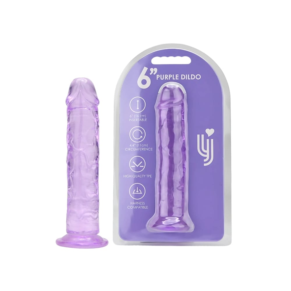 Loving Joy 6 Inch Suction Cup Dildo Purple 6 Loving Joy 6 Inch Suction Cup Dildo Purple - Image 5