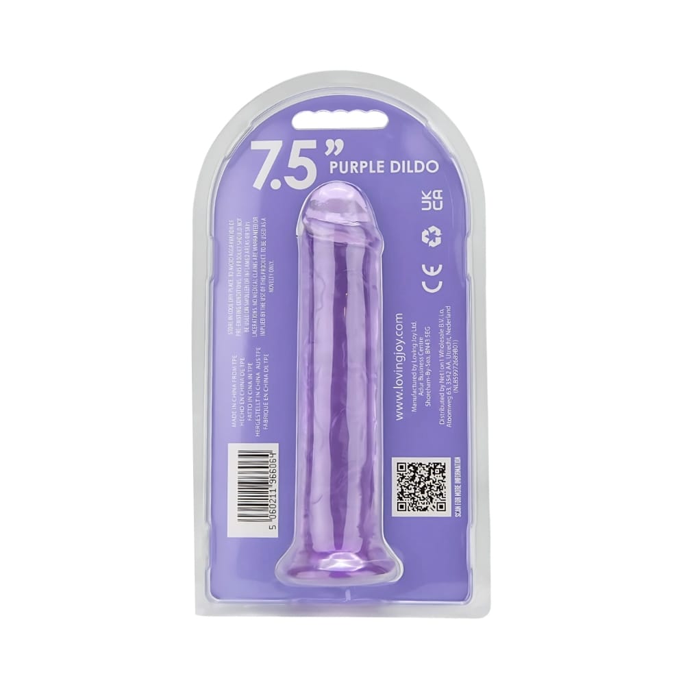 Loving Joy 7.5 Inch Suction Cup Dildo Purple 9 Loving Joy 7.5 Inch Suction Cup Dildo Purple - Image 8