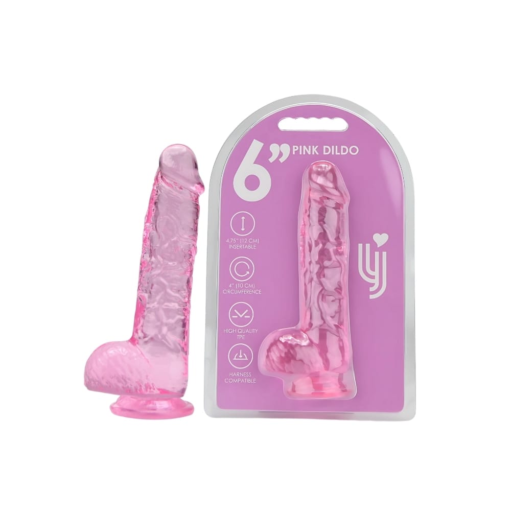 Loving Joy 6 Inch Dildo with Balls Pink 6 Loving Joy 6 Inch Dildo with Balls Pink - Image 5