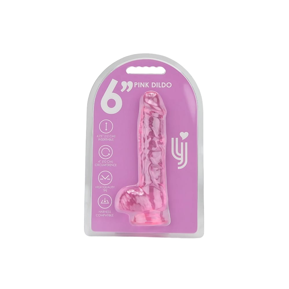 Loving Joy 6 Inch Dildo with Balls Pink 7 Loving Joy 6 Inch Dildo with Balls Pink - Image 6