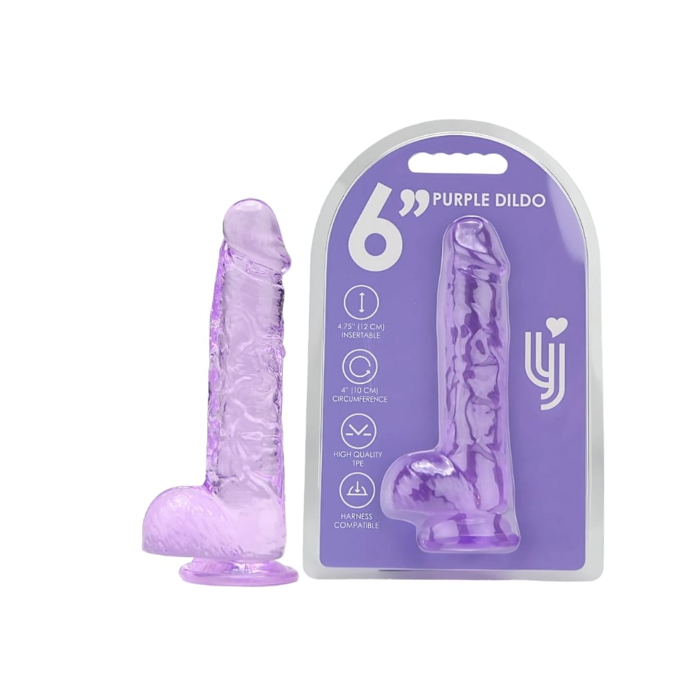 Loving Joy 6 Inch Dildo with Balls Purple 7 Loving Joy 6 Inch Dildo with Balls Purple - Image 6