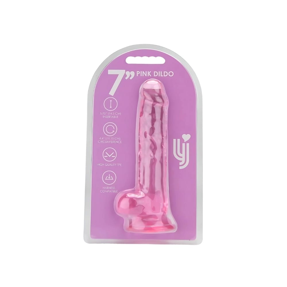 Loving Joy 7 Inch Dildo with Balls Pink 7 Loving Joy 7 Inch Dildo with Balls Pink - Image 6