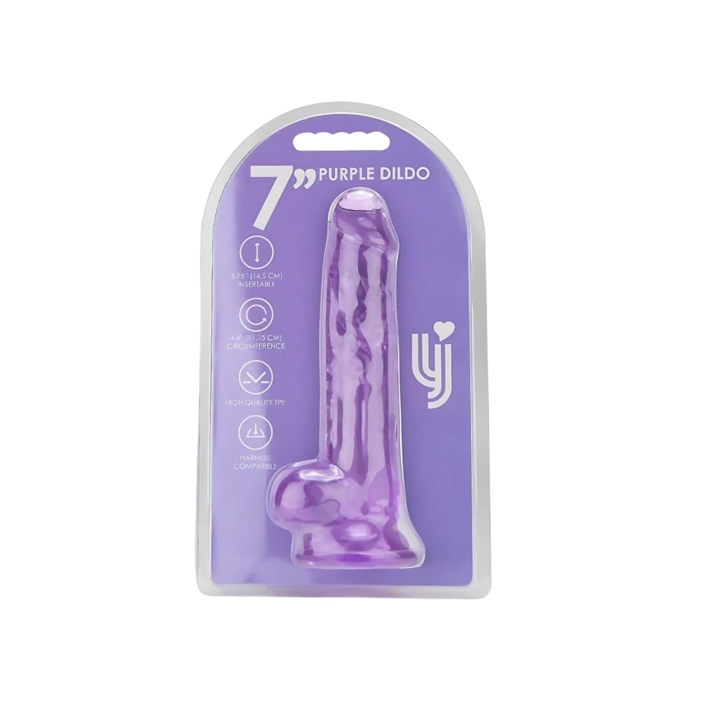 Loving Joy 7 Inch Dildo with Balls Purple 8 Loving Joy 7 Inch Dildo with Balls Purple - Image 7