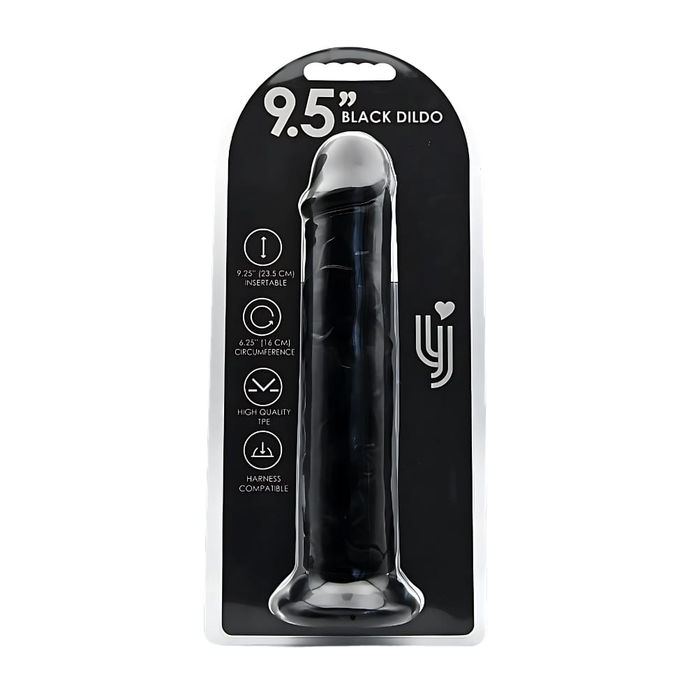 Loving Joy 9.5 Inch Suction Cup Dildo Black 6 Loving Joy 9.5 Inch Suction Cup Dildo Black - Image 5
