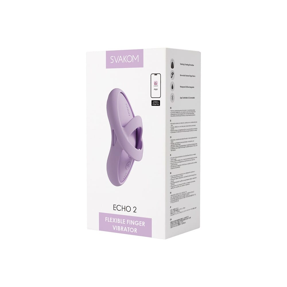 Svakom Echo 2 Finger Vibrator Lilac 9 Svakom Echo 2 Finger Vibrator Lilac - Image 8