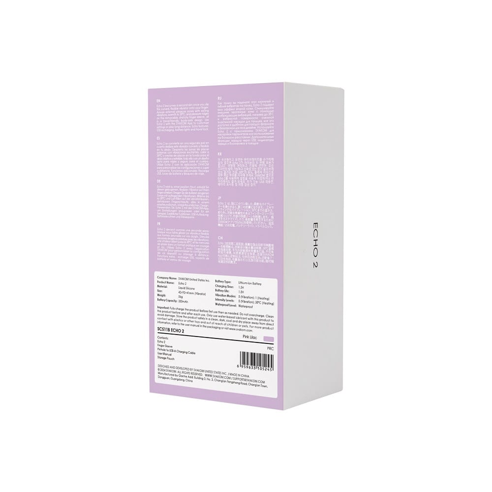 Svakom Echo 2 Finger Vibrator Lilac 10 Svakom Echo 2 Finger Vibrator Lilac - Image 9
