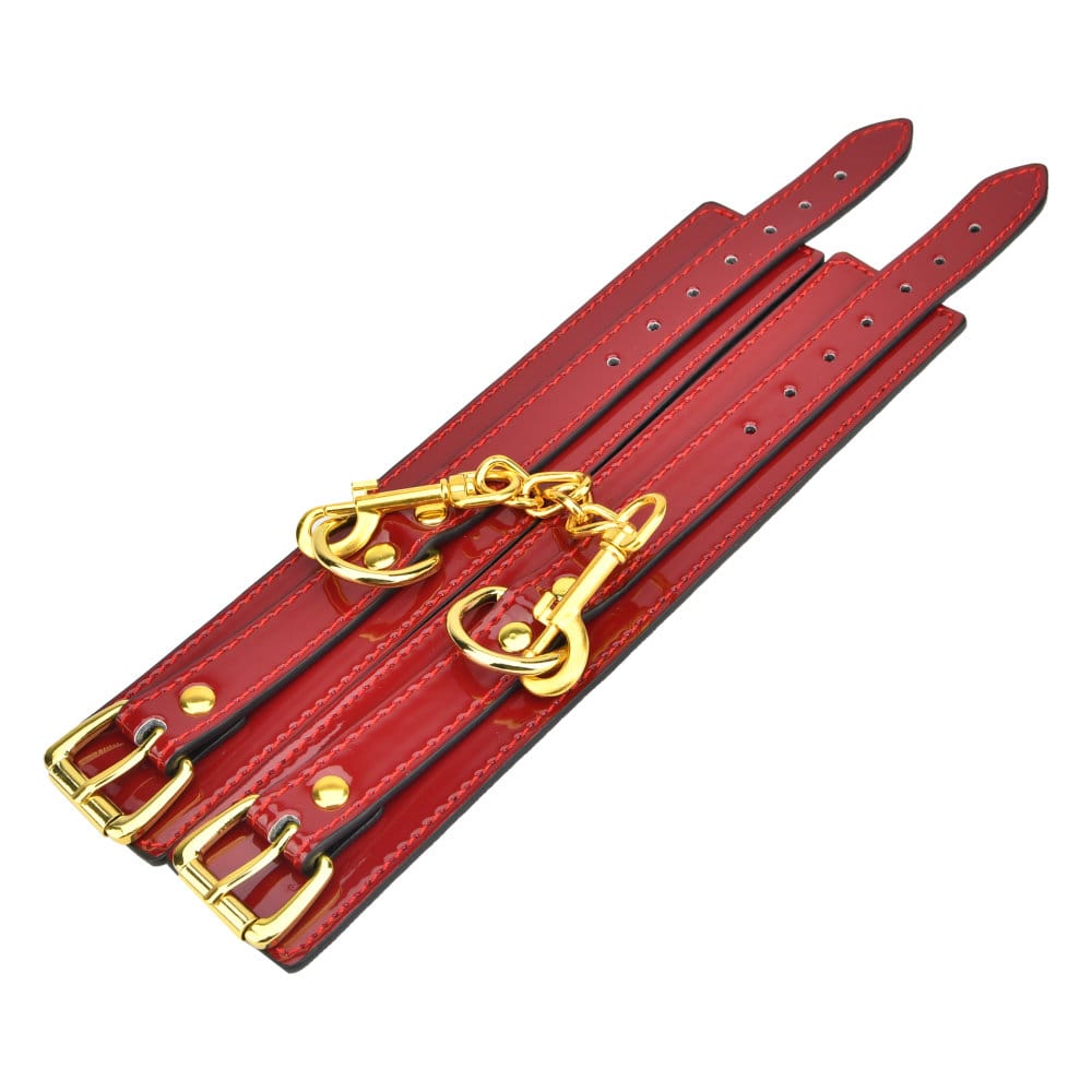 Bound to Please Red Wrist Cuffs 4 Bound to Please Red Wrist Cuffs - Image 3