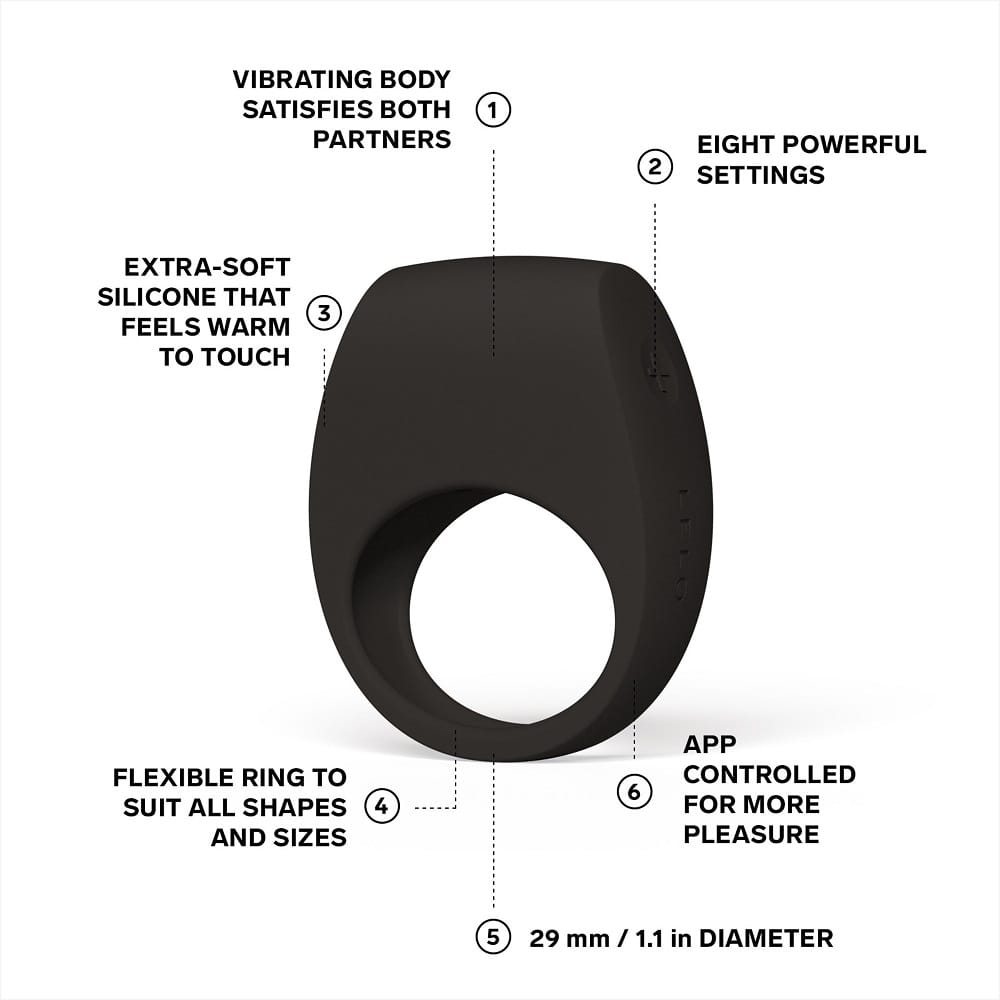 LELO Tor 3 App Controlled Cock Ring Black 5 LELO Tor 3 App Controlled Cock Ring Black - Image 4