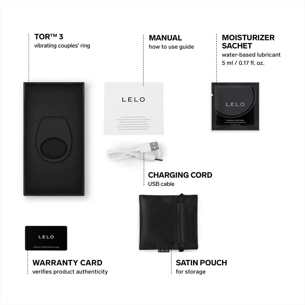 LELO Tor 3 App Controlled Cock Ring Black 6 LELO Tor 3 App Controlled Cock Ring Black - Image 5