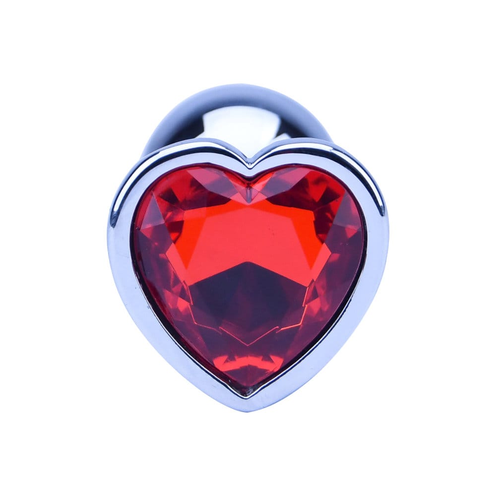 Precious Metals Heart Shaped Butt Plug-Silver 2 Precious Metals Heart Shaped Butt Plug-Silver - Image 1
