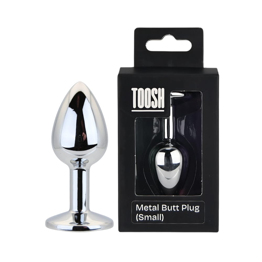 Toosh Silver Metal Butt Plug Small Clear Stone 13 Toosh Silver Metal Butt Plug Small Clear Stone - Image 12