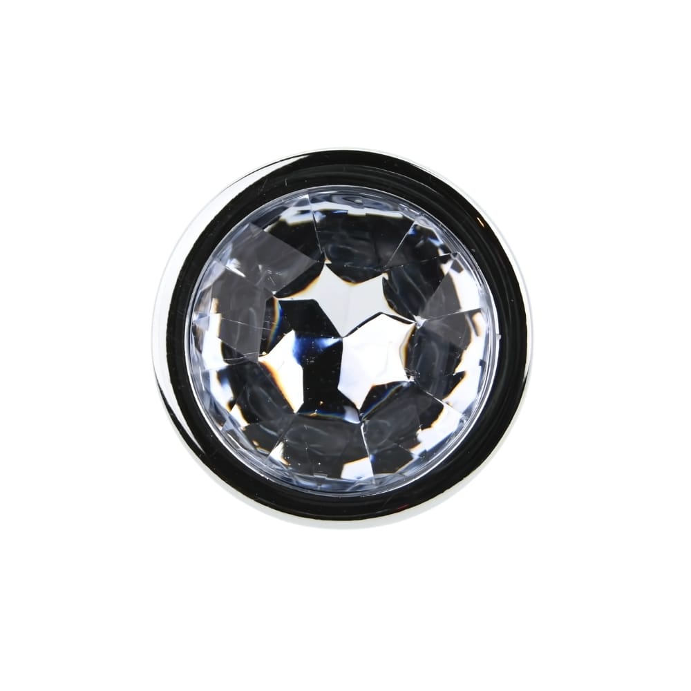 Toosh Silver Metal Butt Plug Medium Clear Stone 6 Toosh Silver Metal Butt Plug Medium Clear Stone - Image 5