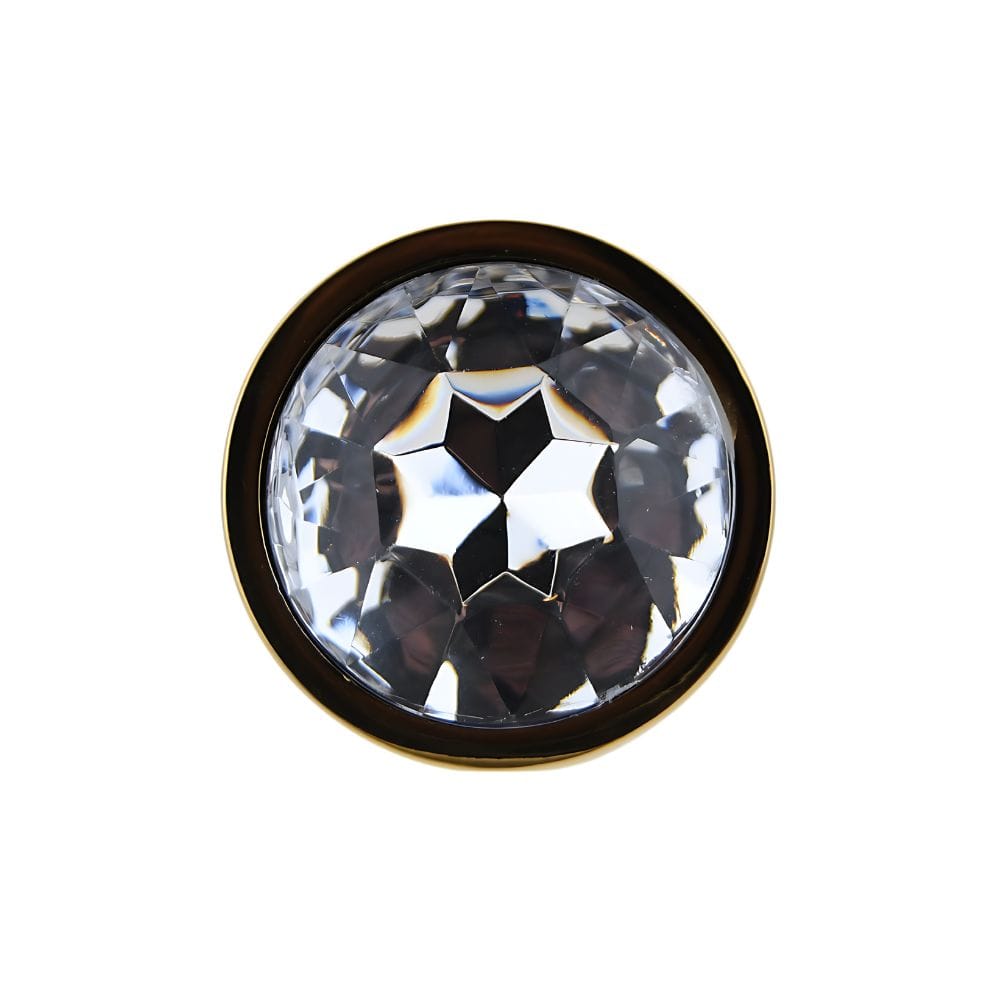 Toosh Gold Metal Butt Plug Small Clear Stone 8 Toosh Gold Metal Butt Plug Small Clear Stone - Image 7