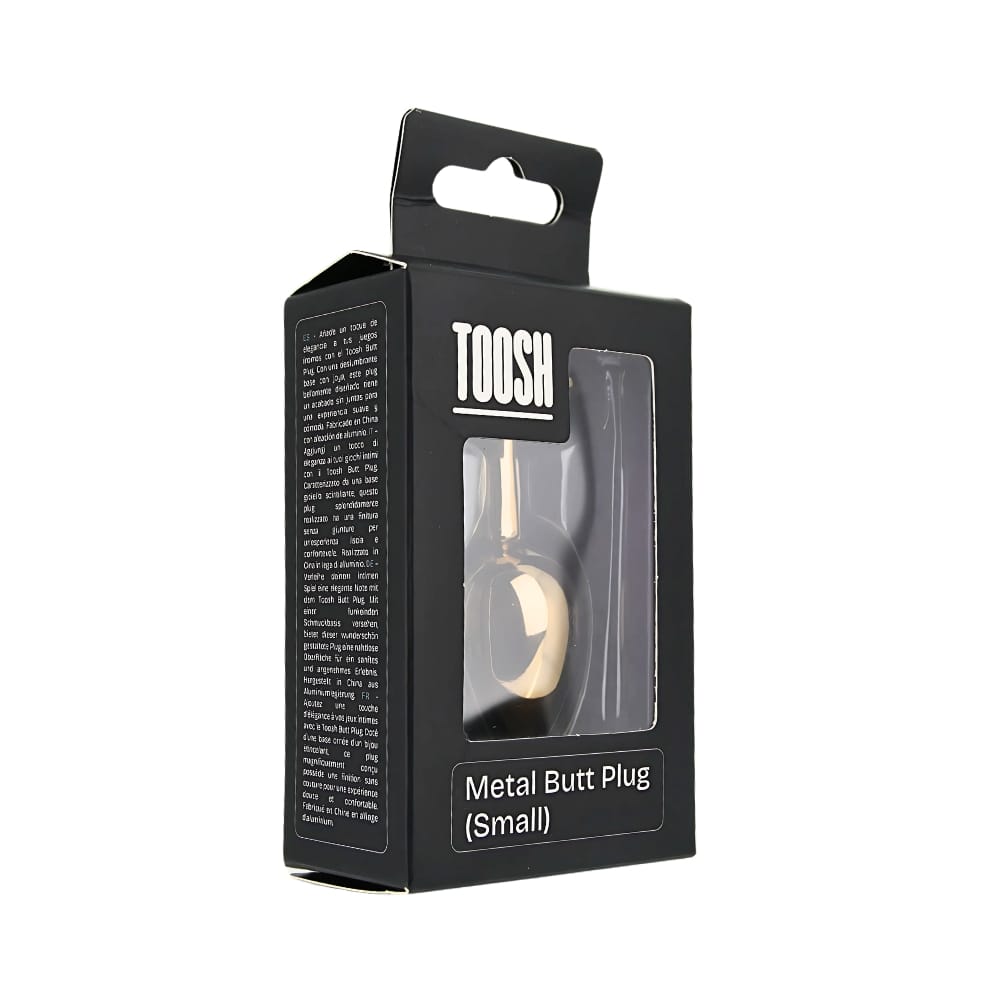 Toosh Gold Metal Butt Plug Small Clear Stone 11 Toosh Gold Metal Butt Plug Small Clear Stone - Image 10
