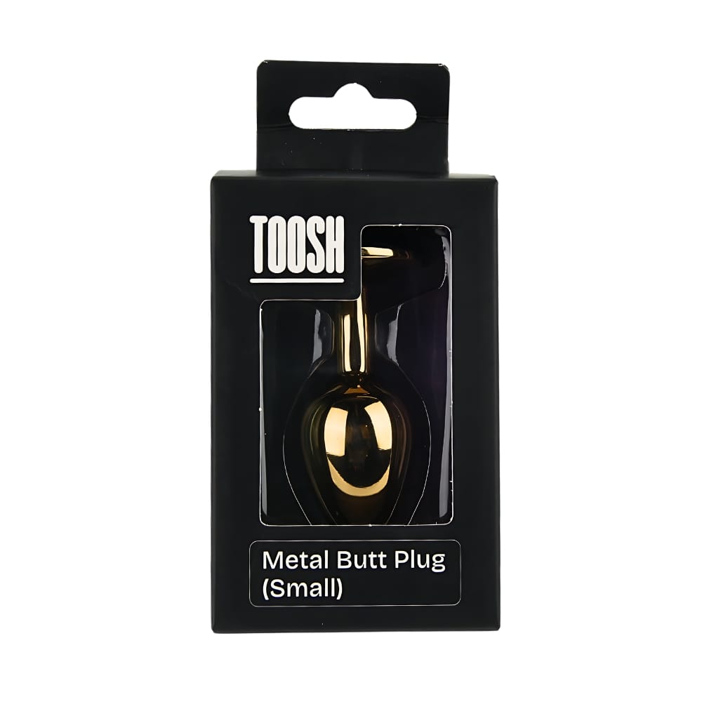Toosh Gold Metal Butt Plug Small Clear Stone 9 Toosh Gold Metal Butt Plug Small Clear Stone - Image 8