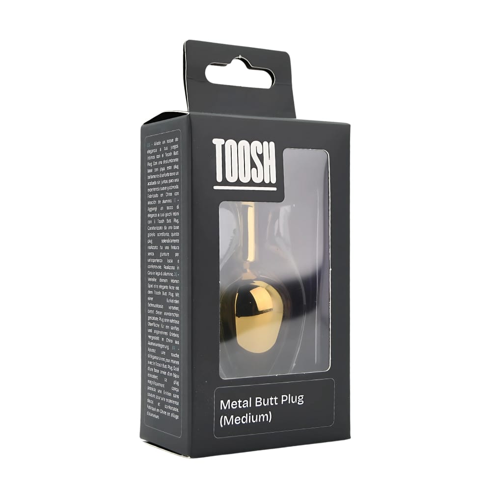 Toosh Gold Metal Butt Plug Medium Clear Stone 10 Toosh Gold Metal Butt Plug Medium Clear Stone - Image 9