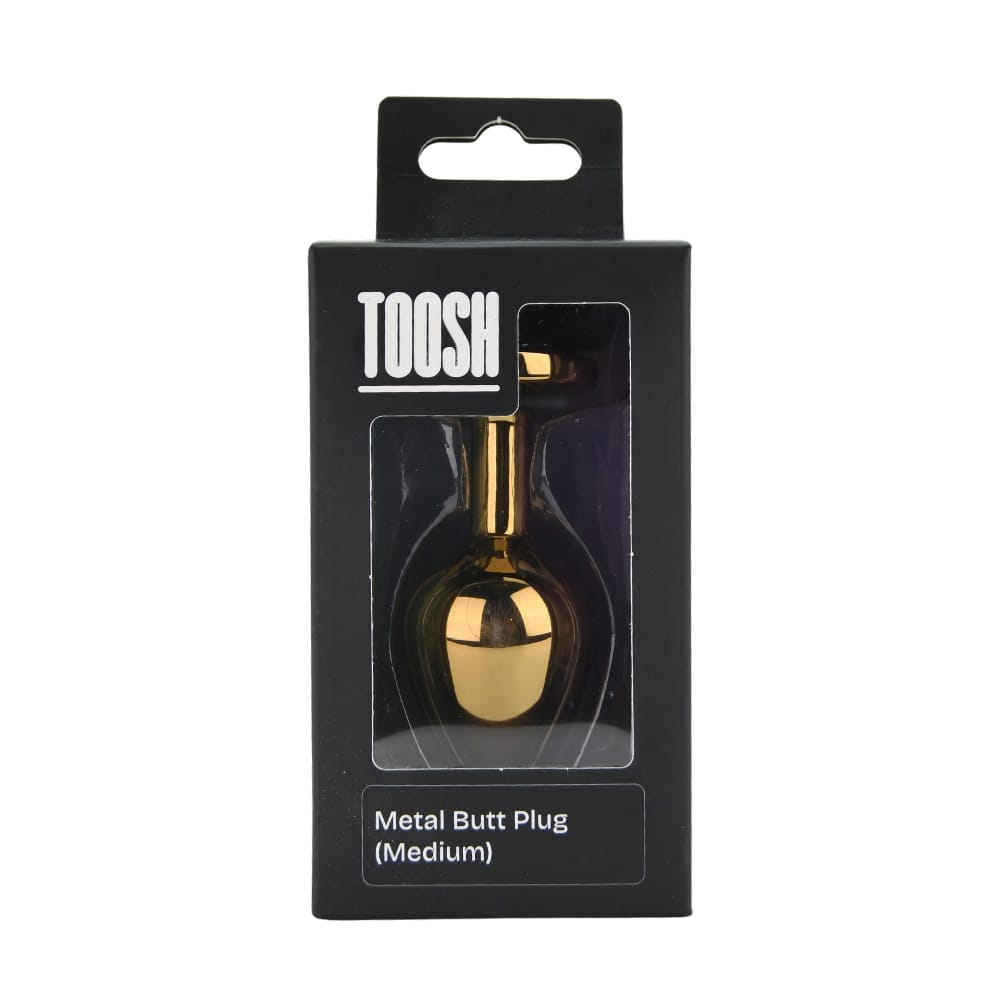 Toosh Gold Metal Butt Plug Medium Clear Stone 9 Toosh Gold Metal Butt Plug Medium Clear Stone - Image 8