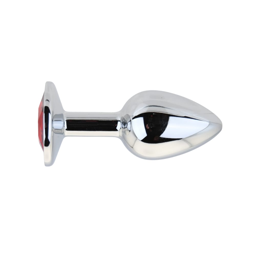 Toosh Silver Metal Butt Plug Small Red Stone 7 Toosh Silver Metal Butt Plug Small Red Stone - Image 6