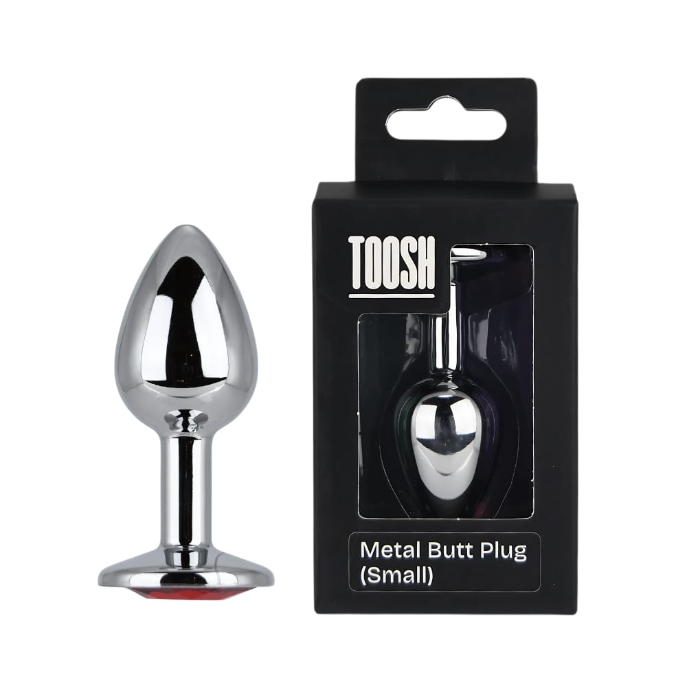 Toosh Silver Metal Butt Plug Small Red Stone 12 Toosh Silver Metal Butt Plug Small Red Stone - Image 11