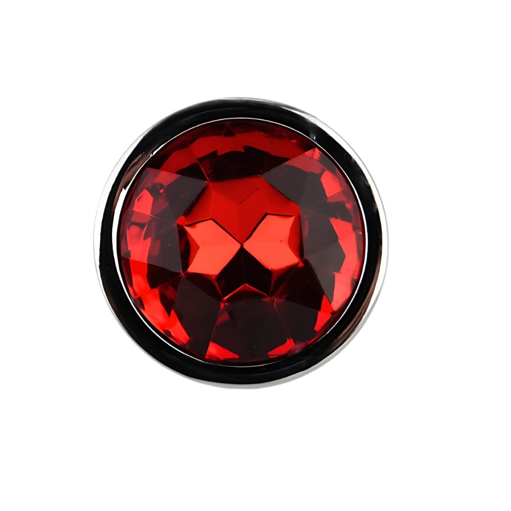 Toosh Silver Metal Butt Plug Small Red Stone 6 Toosh Silver Metal Butt Plug Small Red Stone - Image 5