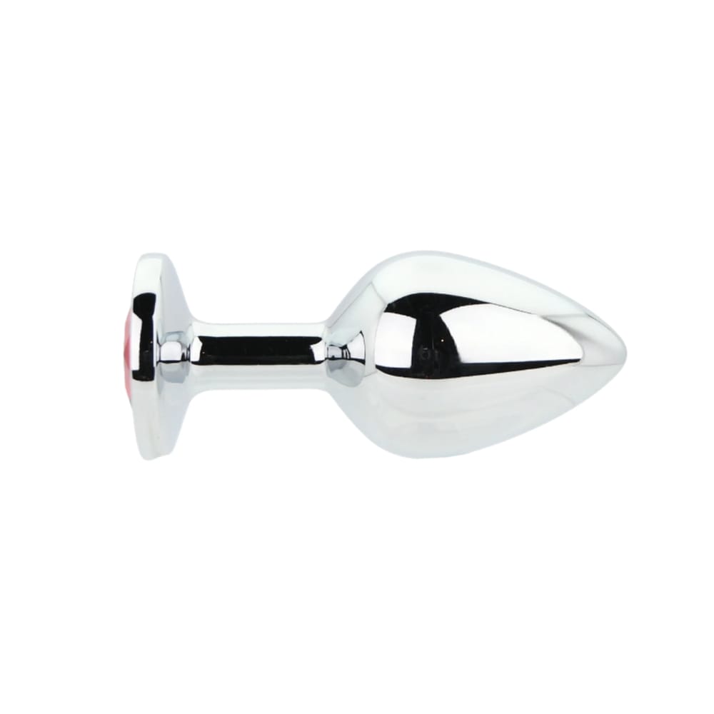 Toosh Silver Metal Butt Plug Medium Red Stone 5 Toosh Silver Metal Butt Plug Medium Red Stone - Image 4