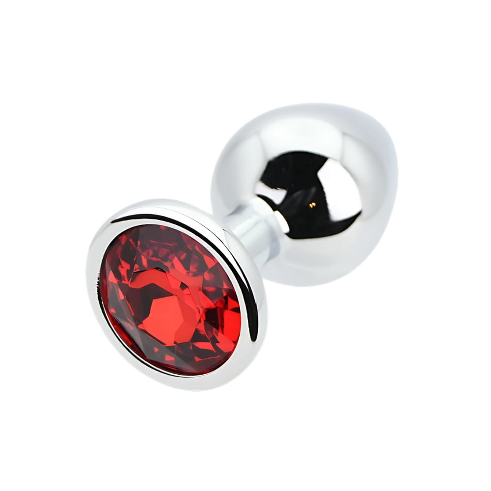 Toosh Silver Metal Butt Plug Medium Red Stone 7 Toosh Silver Metal Butt Plug Medium Red Stone - Image 6