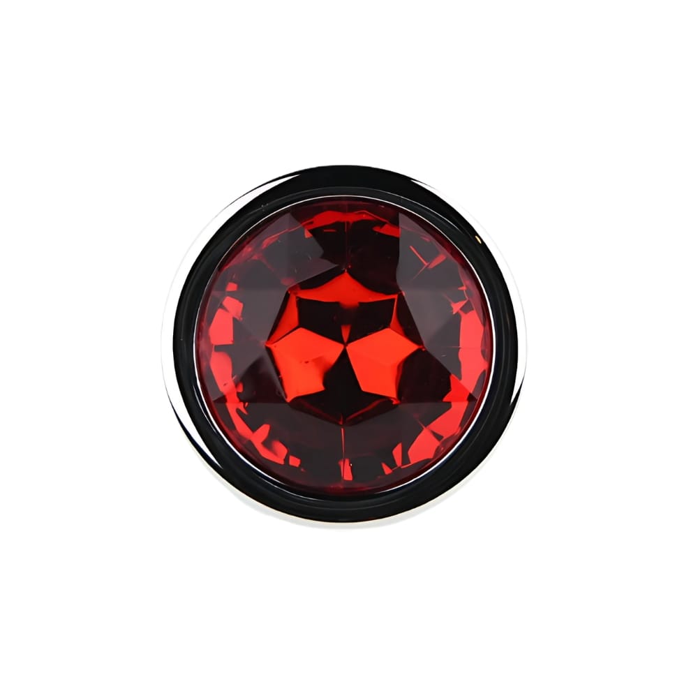 Toosh Silver Metal Butt Plug Medium Red Stone 8 Toosh Silver Metal Butt Plug Medium Red Stone - Image 7