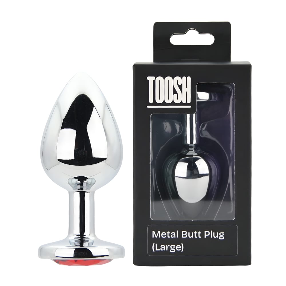 Toosh Silver Metal Butt Plug Large Red Stone 11 Toosh Silver Metal Butt Plug Large Red Stone - Image 10