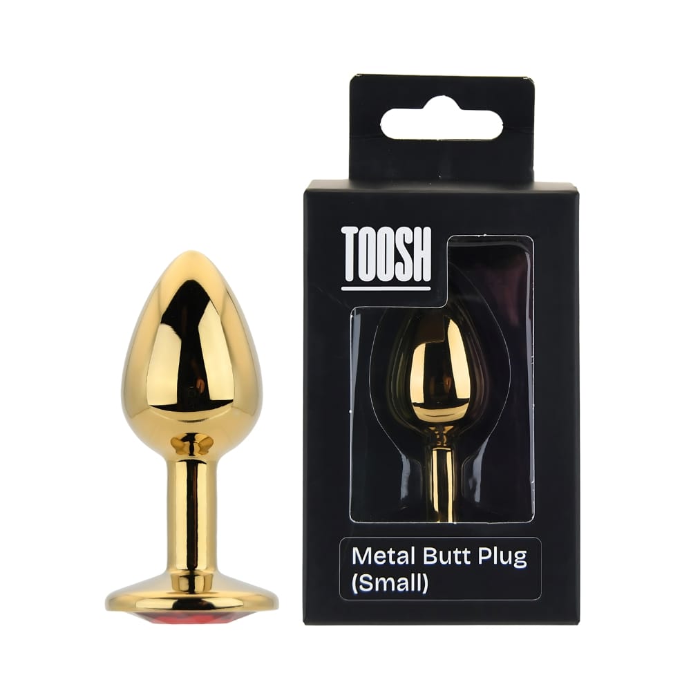 Toosh Gold Metal Butt Plug Small Red Stone 11 Toosh Gold Metal Butt Plug Small Red Stone - Image 10